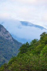 clouds over the mountain