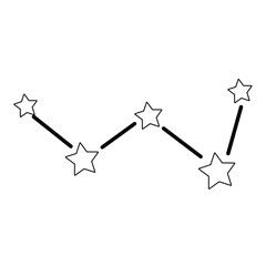 シンプルでかわいいカシオペヤ座のイラスト