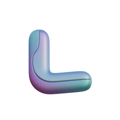 3D Soft Gradient & Futuristic Alphabet