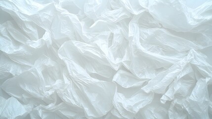 Obraz premium Crump Plastic Bags – A Close-Up of Crinkled Plastic Bags, Representing Waste and Environmental Concerns