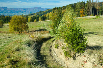 jesienny krajobraz w Beskidach 