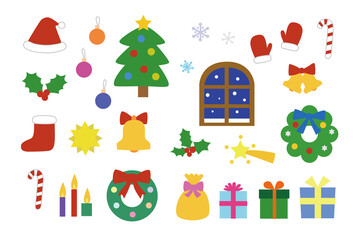 Obraz premium クリスマスのイラストセット