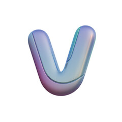 3D Soft Gradient & Futuristic Alphabet