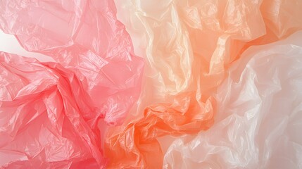 Fototapeta premium Crump Plastic Bags – A Close-Up of Crinkled Plastic Bags, Representing Waste and Environmental Concerns