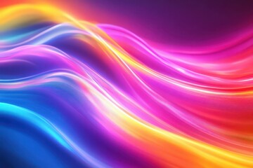 Obraz premium Vibrant Neon Waves in Cascading Colors