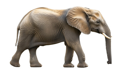 Fototapeta premium gray elephant isolated on transparent background