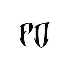 FD monogram logo design letter text name symbol monochrome logotype alphabet character simple logo