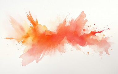 Fototapeta premium Vibrant Orange Watercolor Abstract Splash Background