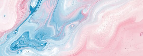 Subtle Pastel Pink and Blue Marbled Design