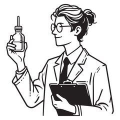 Scientist Conducting Experiment with Reagent