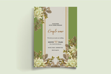 BRIDAL SHOWER FLORAL INVITATION TEMPLATE