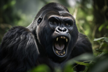 Fototapeta premium Close-up of a gorilla's face