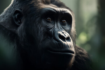 Obraz premium Close-up of a gorilla's face