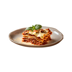 Fototapeta premium lasagna on a transparent background