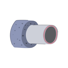 temperature pipe insulation cartoon. moisture heat, cold foam, fiberglass mineral temperature pipe insulation sign. isolated symbol vector illustration