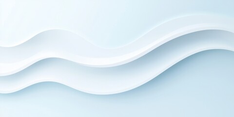 Fototapeta premium A soft, abstract background featuring flowing white waves on a light blue surface, creating a soothing and modern aesthetic.