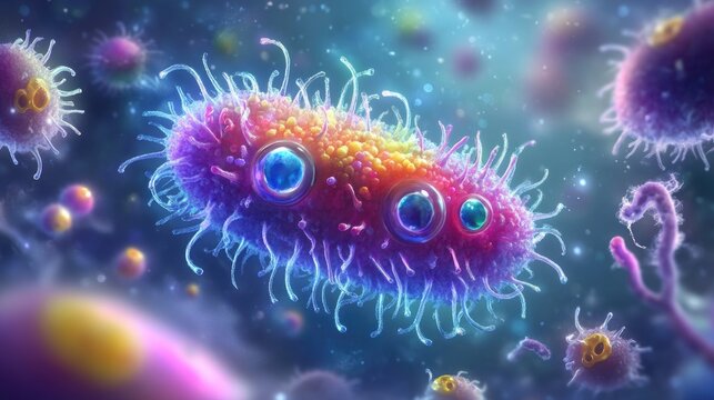 Paramecium caudatum with yeast cells in brightfield microscopy showing clear food vacuoles