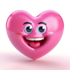 Fototapeta premium pink heart 3d isolated