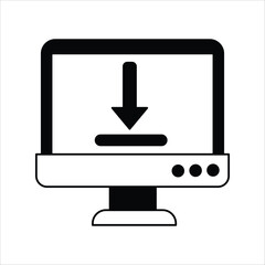 download glyph icon with white background vector stock illustration