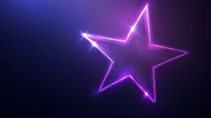 A purple star with a glittery effect