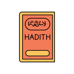 Hadith color icon. Muslim religion.