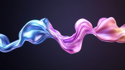 Fototapeta premium Abstract Blue Pink Liquid Flow