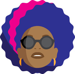 Colored face illustration vector design, suitable for logos, design elements and the like