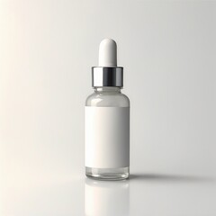 Blank Serum cosmetic oil dropper bottle mockup skincare facial fluid pipette bottle front view