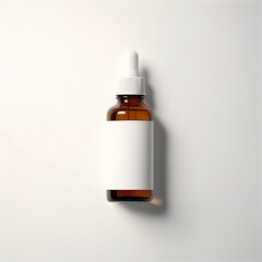Blank Serum cosmetic oil dropper bottle mockup skincare facial fluid pipette bottle front view