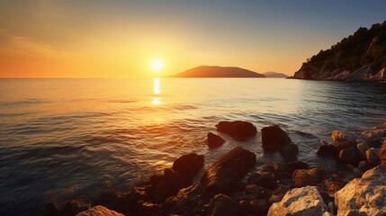 Serene Sunset Over Calm Waters
