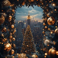 Experience the magical transformation of new york city during the festive holiday season with iconic landmarks and vibrant decorations