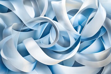 Fototapeta premium Abstract 3D Design with Interlocking Geometric Shapes