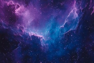 Naklejka premium Vibrant Abstract Galaxies in a Cosmic Background