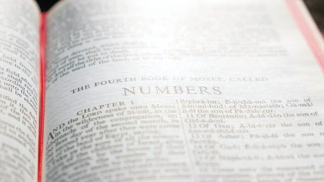 Numbers chapter of Holy Bible book