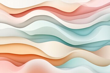Obraz premium Abstract Layered Geometric Shapes in Soft Colors