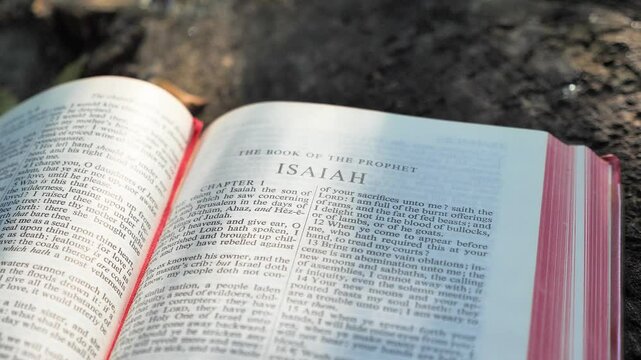The book of the prophet Isaiah, chapter of Holy Bible book.