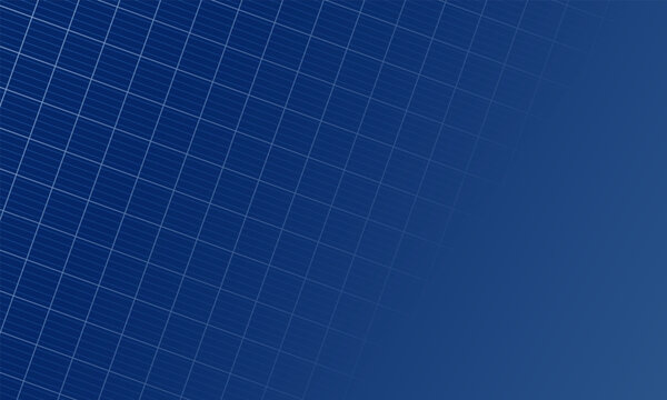 Blue solar panel texture vector illustration. Photovoltaic grid background. Abstract pattern from polycrystalline square cells, battery collector for alternative sun energy. Renewable resources.