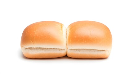 Close-Up Shot of a Plain Hot Dog Bun with Two Pieces | Soft Baked Buns, Classic Snack, Fast Food Essential, Grilled Sausage Bun, Ready for Toppings