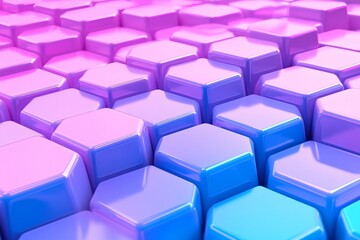 Fototapeta premium Soft Color Hexagonal Abstract Pattern Design