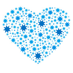 青い星のハートマーク