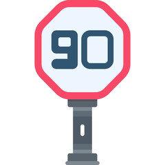 Maximum Speed Sign Icon