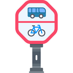 Shared Lane Sign Icon