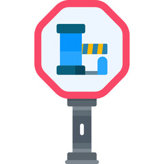 Toll Booth Ahead Sign Icon