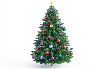 Naklejka premium Christmas Tree with Decorations with generative ai