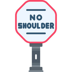 No Shoulder Sign Icon
