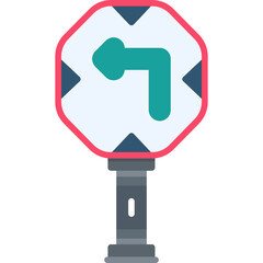 Left Turn Signal Sign Icon