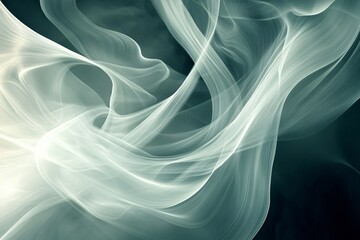 Soft Teal and Cyan Wave Patterns in Light