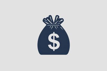 This features a money bag icon with a dollar sign, perfect for finance-related themes. Ideal for business graphics or economic visuals. © PHAISITSAWAN