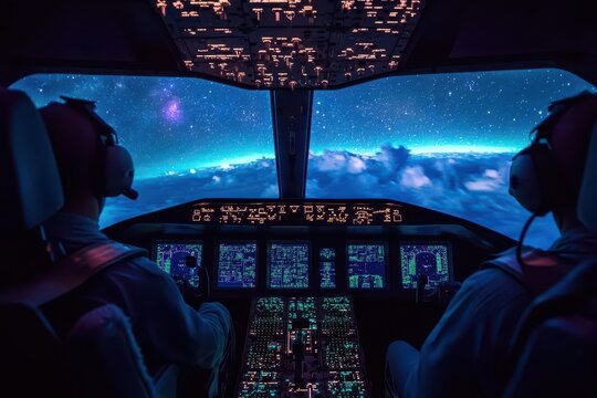pilot in flight