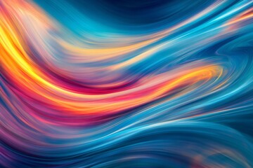 Fototapeta premium Vibrant Layered Lines Creating Depth in Colorful Hues